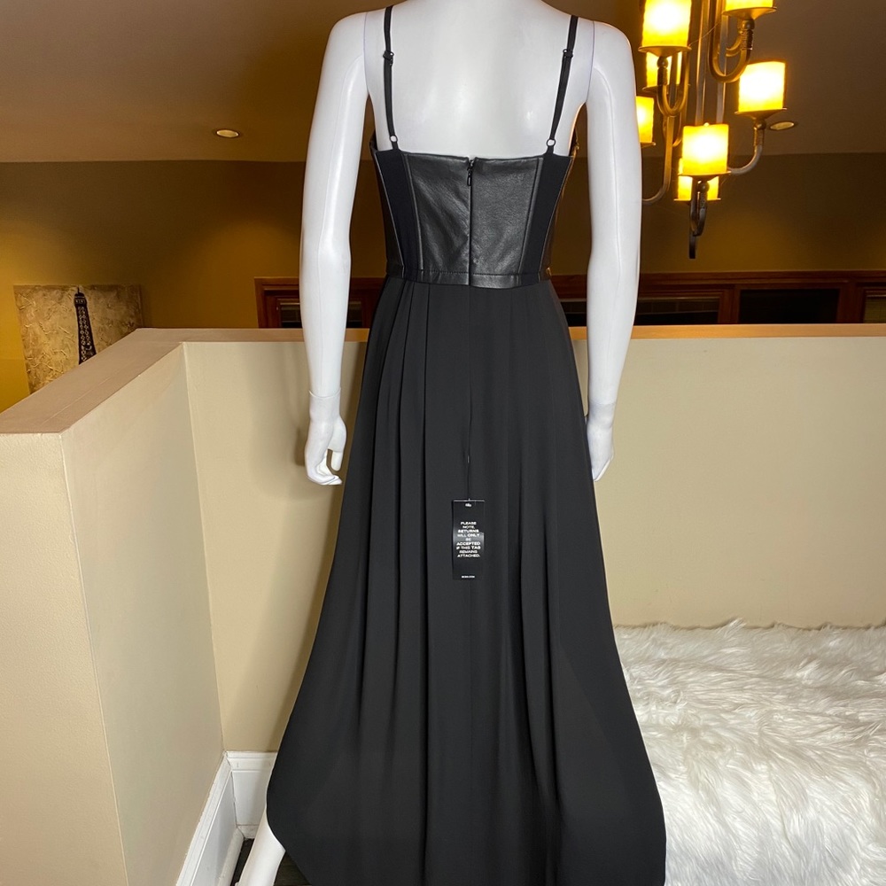 BCBGMAXAZRIA Leandra Leather Black Dress - Picture 7 of 16